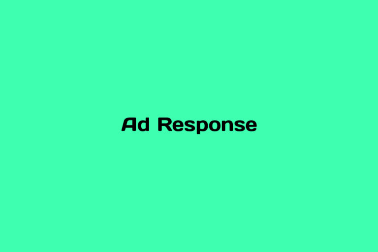 What is an Ad Response
