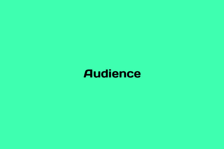 What is an Audience