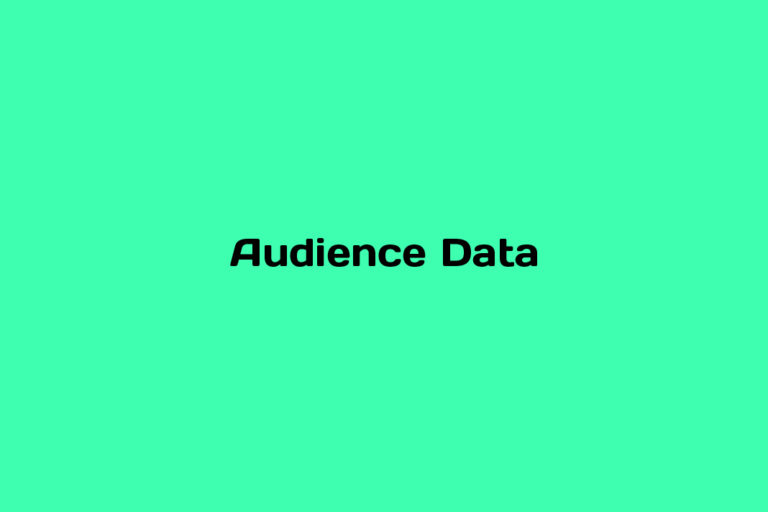 What is Audience Data