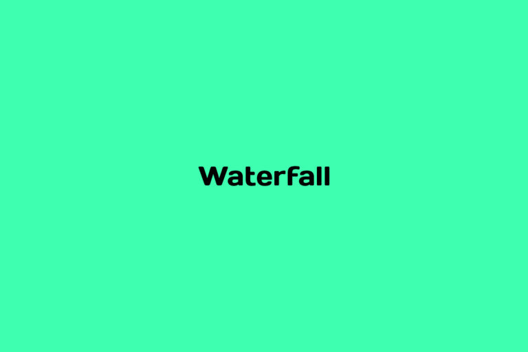 What is a Waterfall