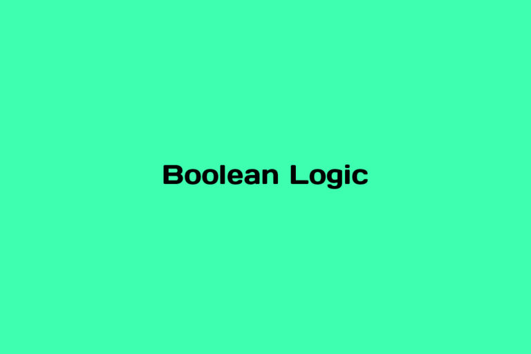 What is Boolean Logic