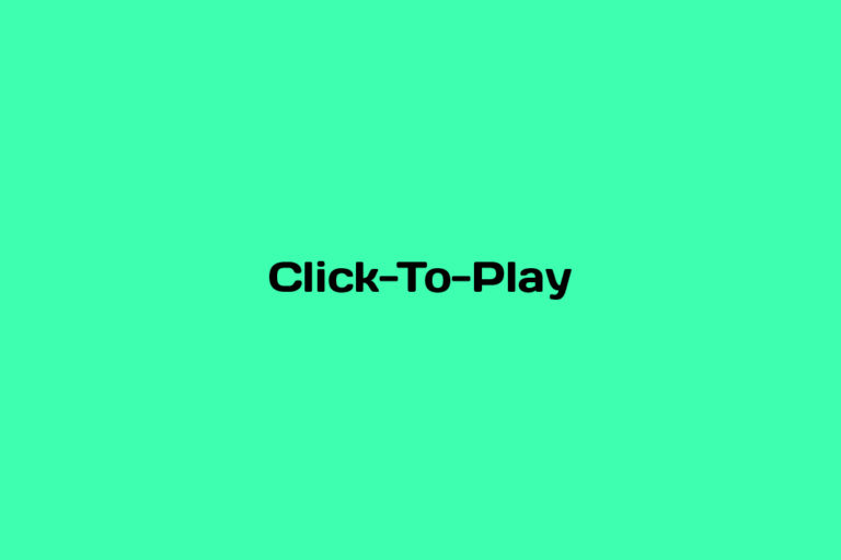 What is Click-To-Play