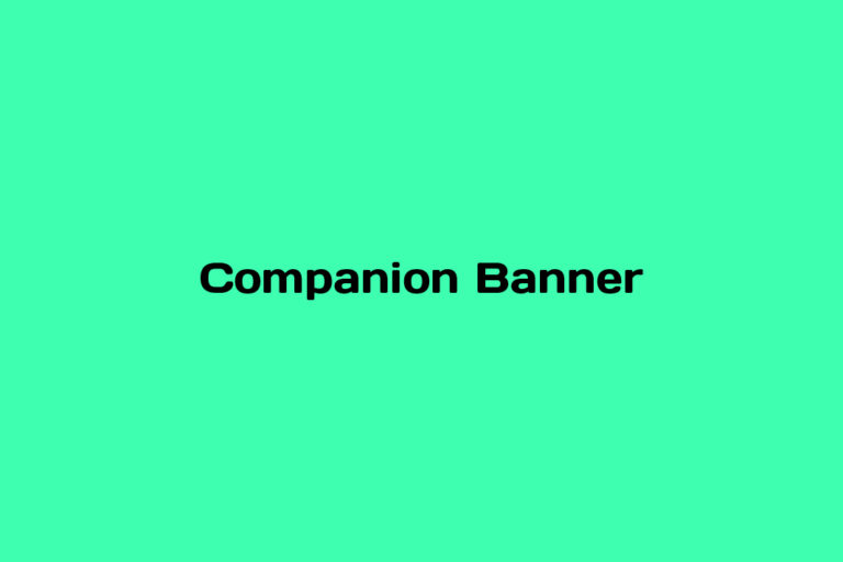 Whats is a Companion Banner