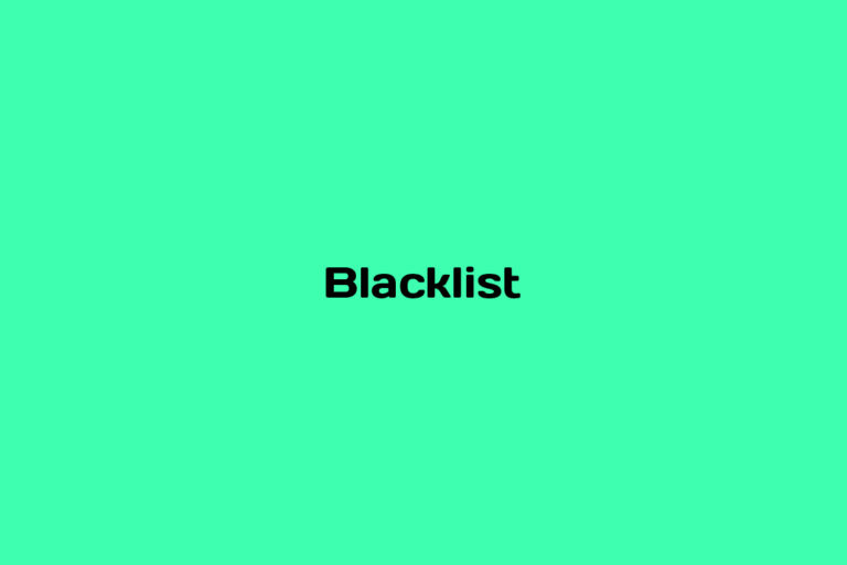 What is a Blacklist
