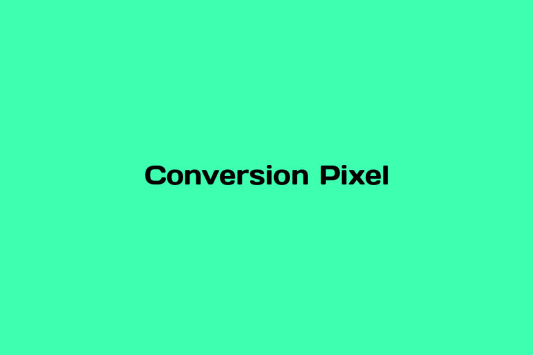 What is a Conversion Pixel