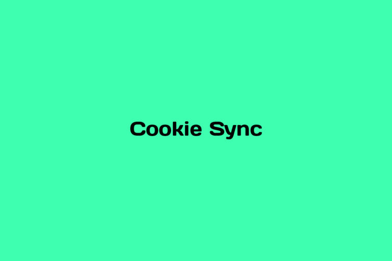 What is a Cookie Sync