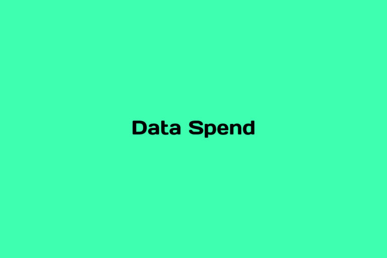 What is Data Spend