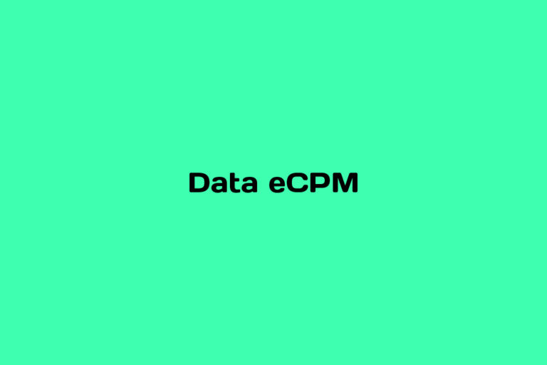 What is Data eCPM