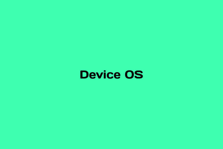 What is Device OS