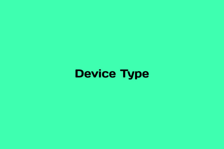 What is Device Type