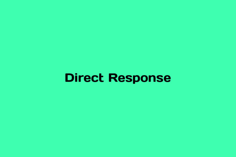What is Direct Response