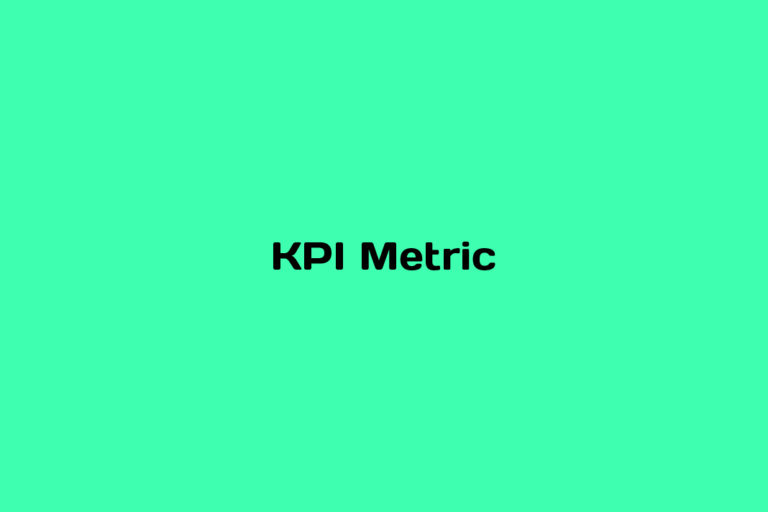 What is KPI Metric