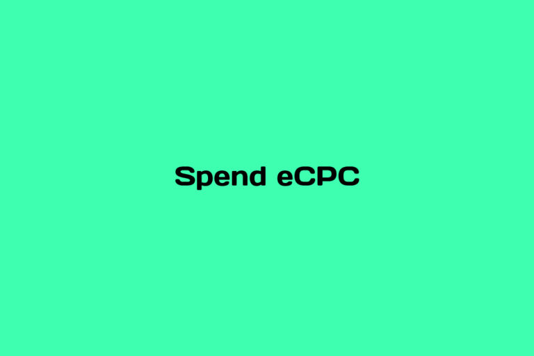 What is Spend eCPC