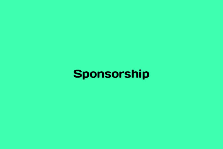 What is Sponsorship