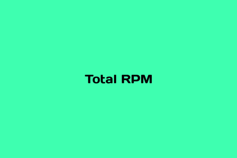 What is Total RPM