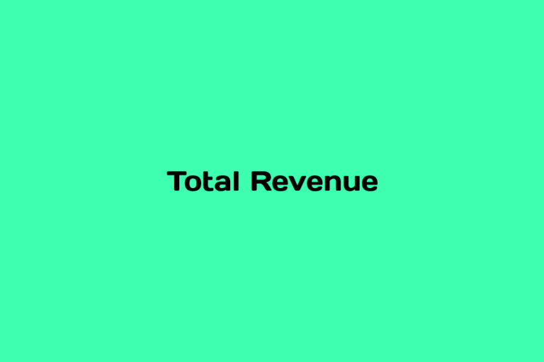 What is Total Revenue