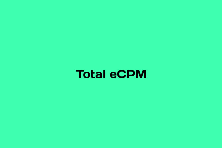 What is Total eCPM