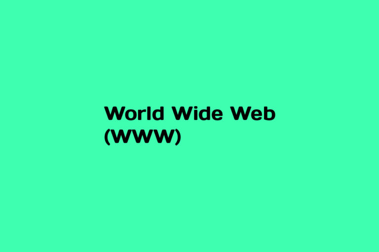 What is the World Wide Web (WWW)
