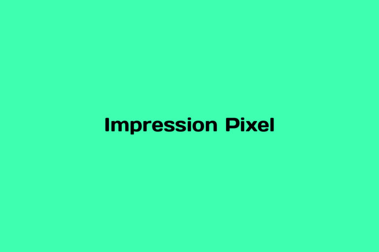What is Impression Pixel