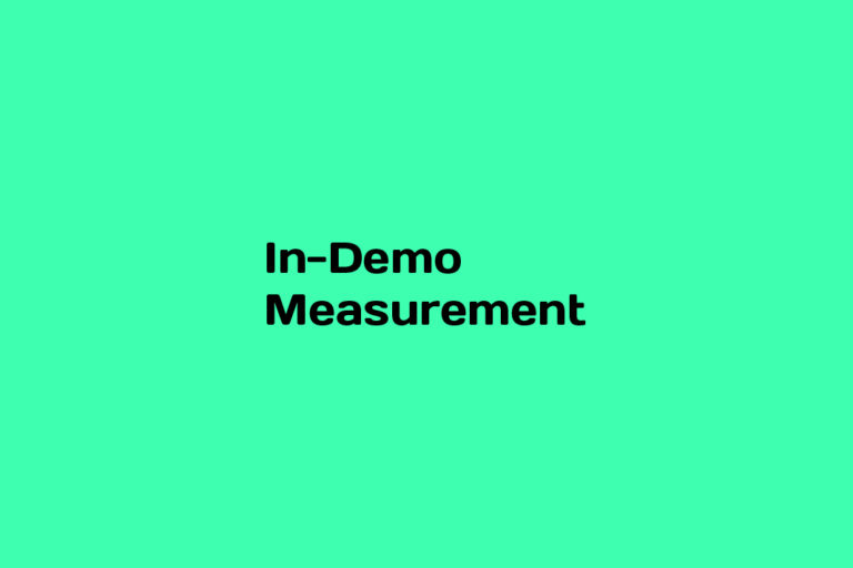 What is In-Demo Measurement