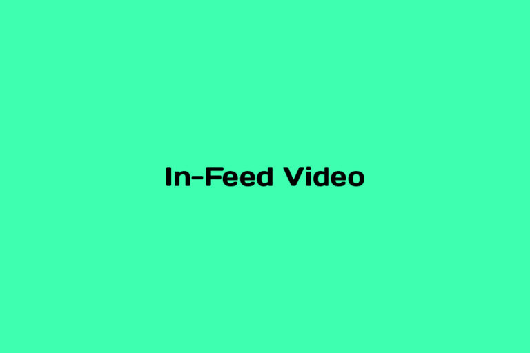 What is In-Feed