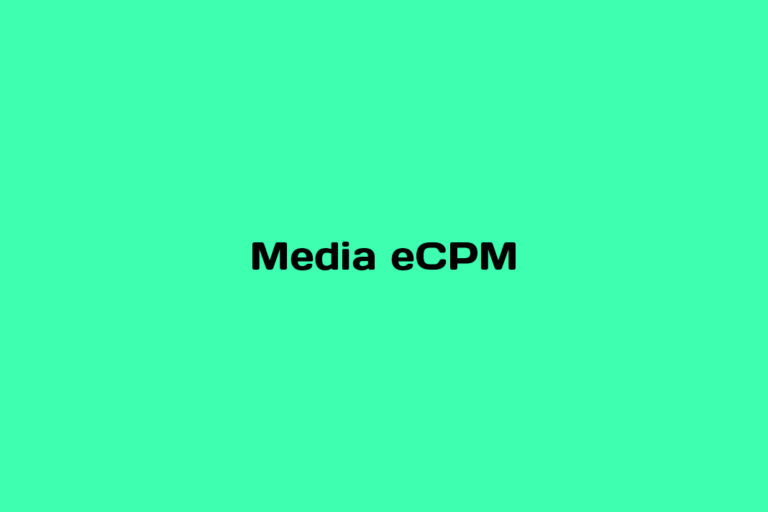 What is Media eCPM