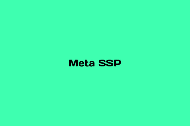 What is Meta SSP