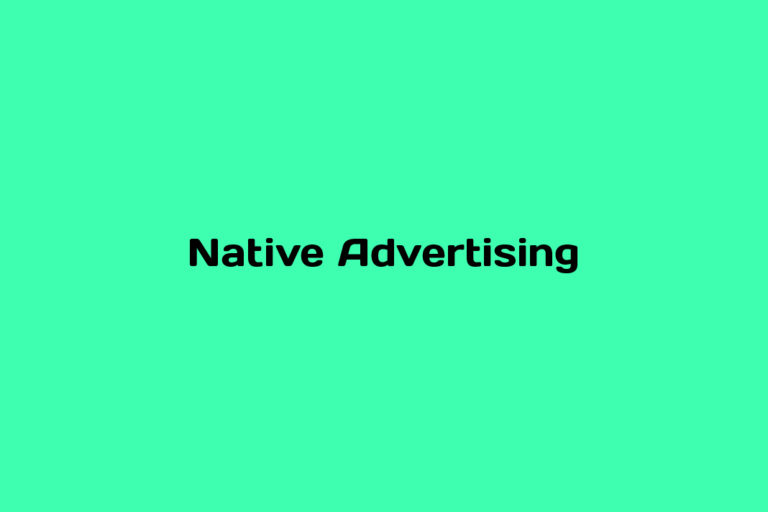 What is Native Advertising