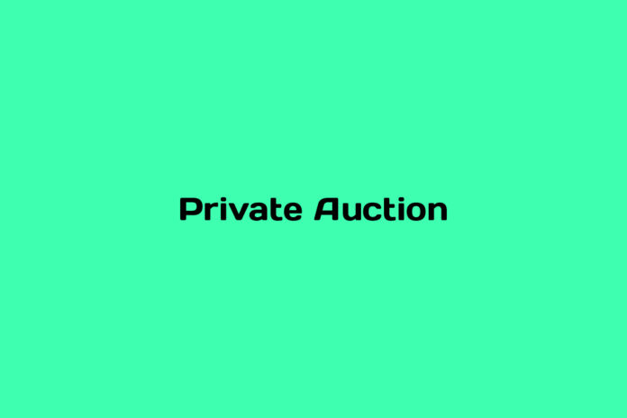 What is a Private Auction