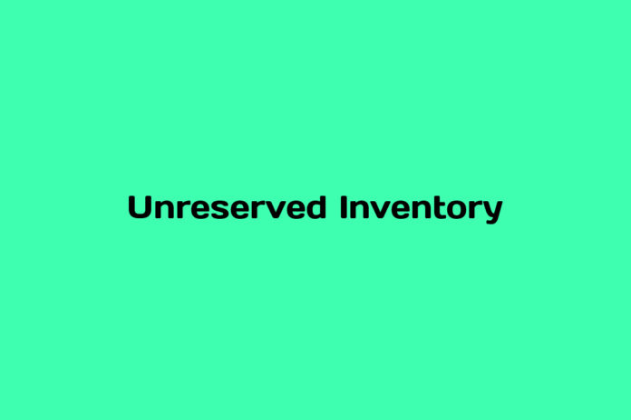 What is Unreserved Inventory