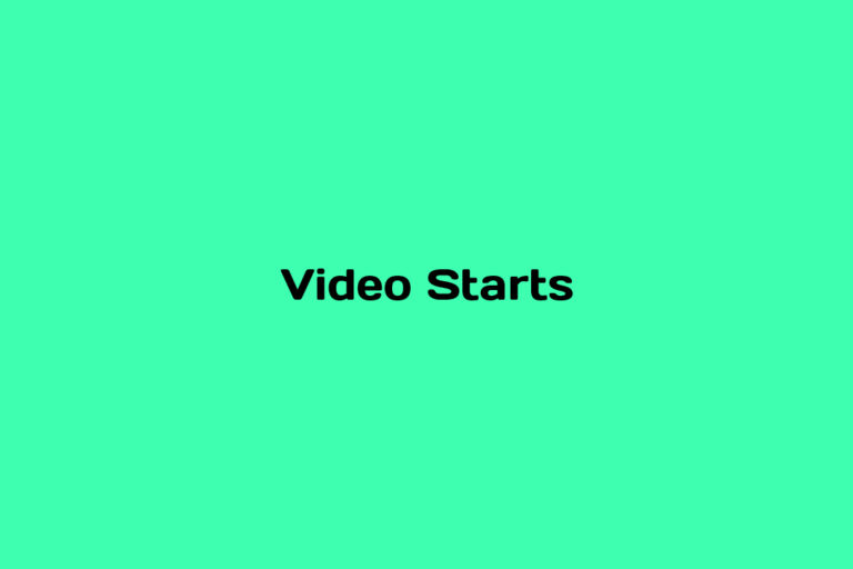 What is Video Starts