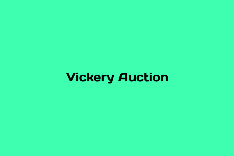 What is Vickery Auction