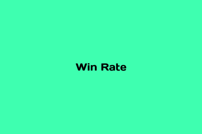 What is Win Rate